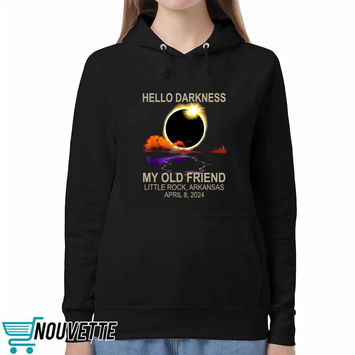 Hello Darkness My Old Friend Little Rock Arkansas April 8 2024 Shirt Hello Darkness My Old Friend Little Rock Arkansas April 8 2024 Shirt