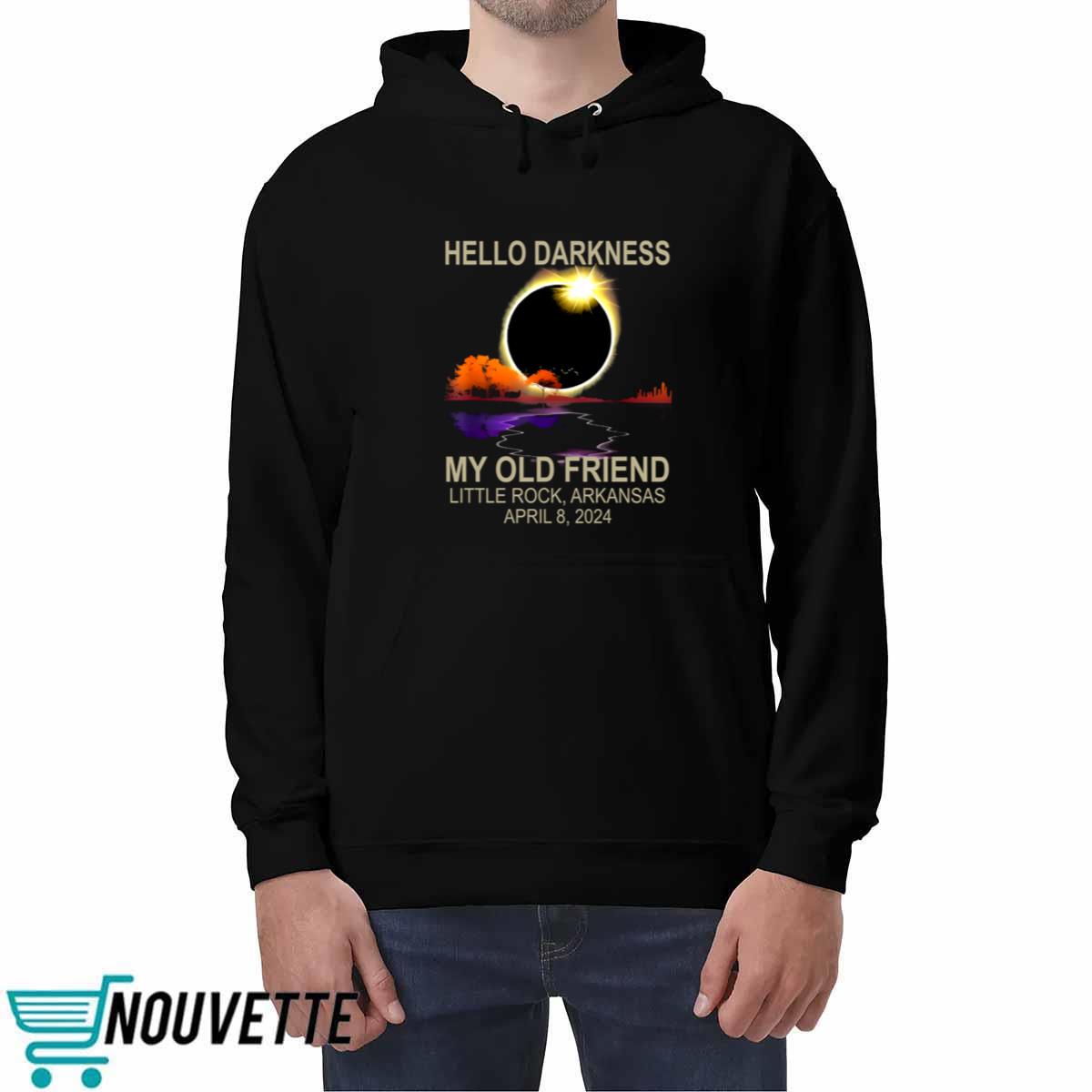 Hello Darkness My Old Friend Little Rock Arkansas April 8 2024 Shirt Hello Darkness My Old Friend Little Rock Arkansas April 8 2024 Shirt