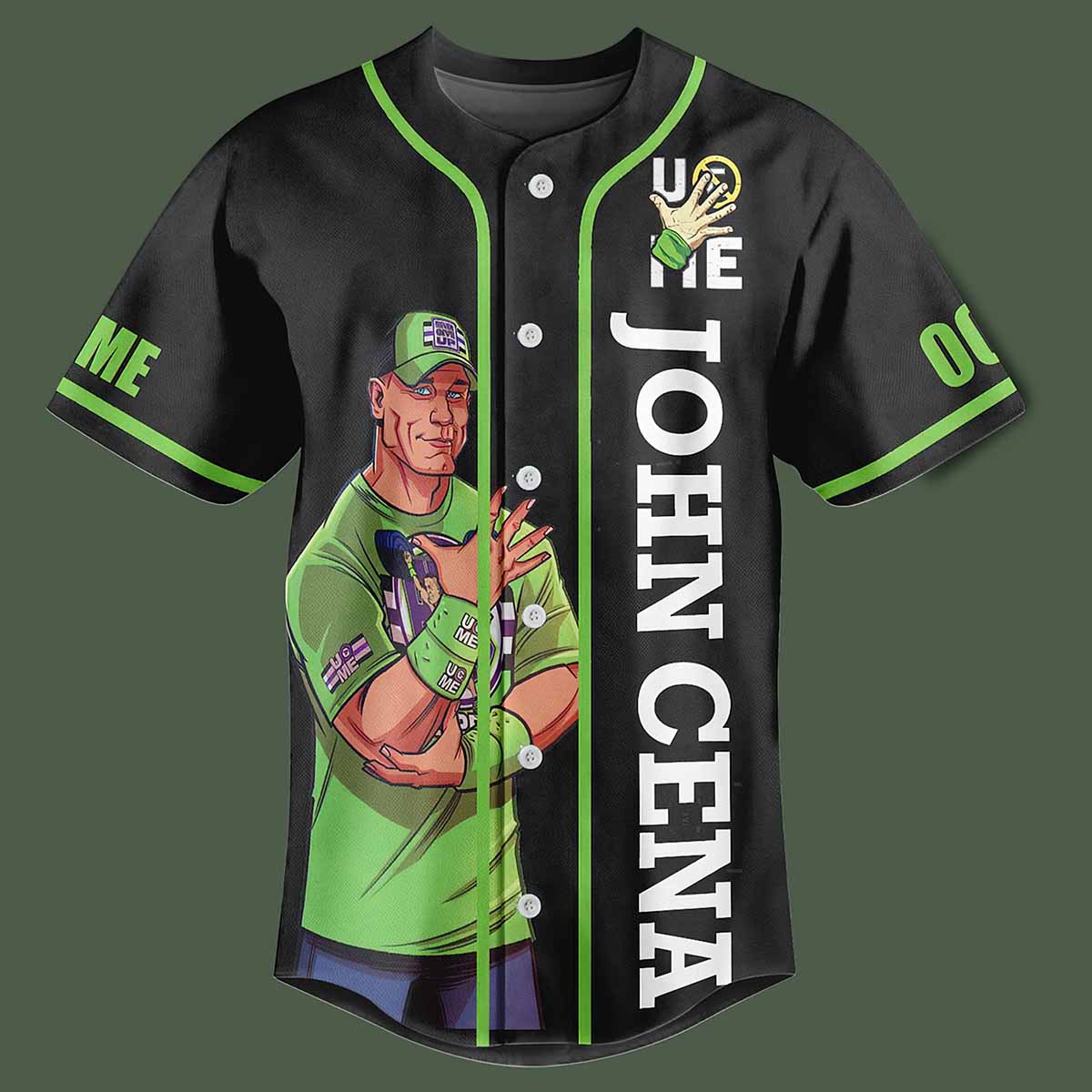John Cena I Never Back Down I Never Quit Custom Baseball Jersey John Cena I Never Back Down I Never Quit Custom Baseball Jersey
