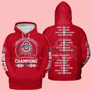 Ohio State Buckeyes Big Ten Regular Season Champions 2023 2024 Hoodie
