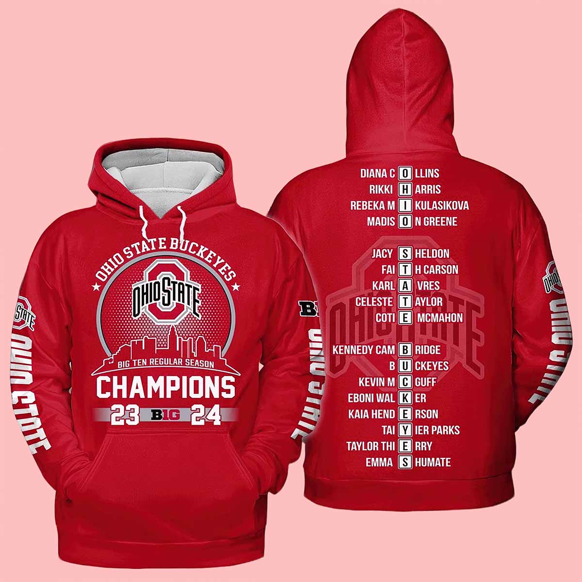 Ohio State Buckeyes Big Ten Regular Season Champions 2023 2024 Hoodie Ohio State Buckeyes Big Ten Regular Season Champions 2023 2024 Hoodie