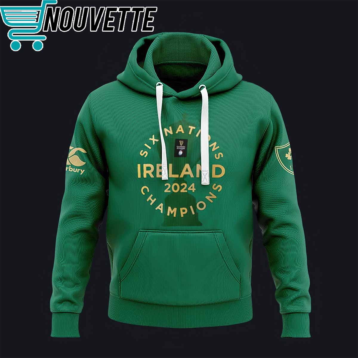 Rugby Six Nations 2024 Ireland Rugby Champions Back To Back Hoodie Rugby Six Nations 2024 Ireland Rugby Champions Back To Back Hoodie