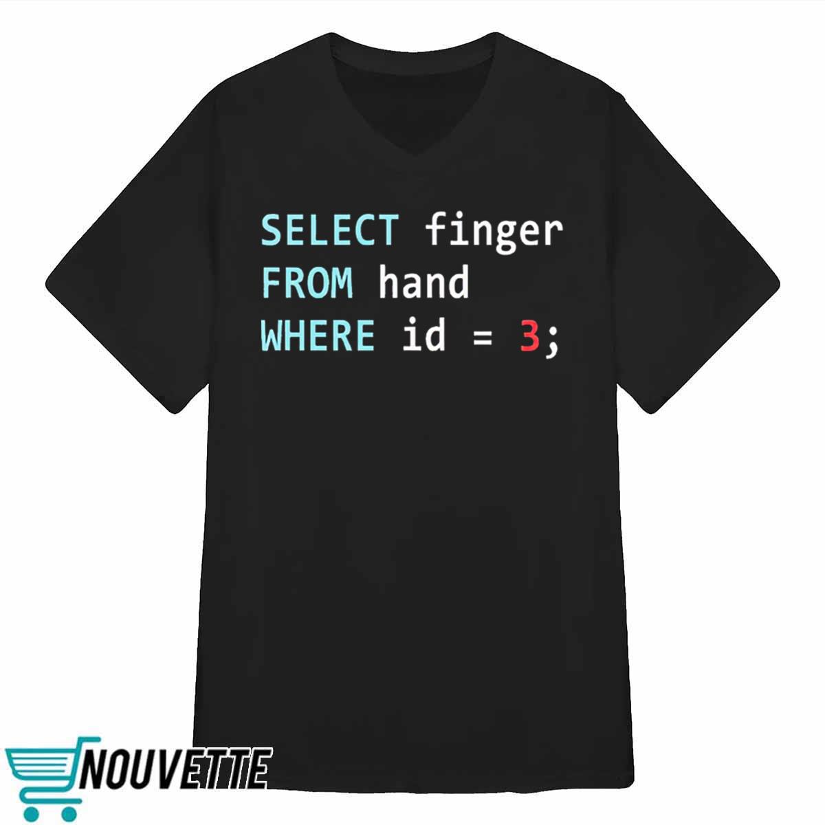Select Finger From Hand Where Id 3 Shirt Select Finger From Hand Where Id 3 Shirt