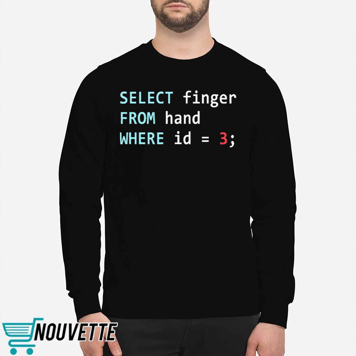 Select Finger From Hand Where Id 3 Shirt Select Finger From Hand Where Id 3 Shirt