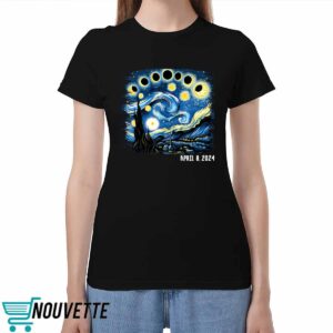 Women’S Van Gogh Total Solar Eclipse 2024 Shirt