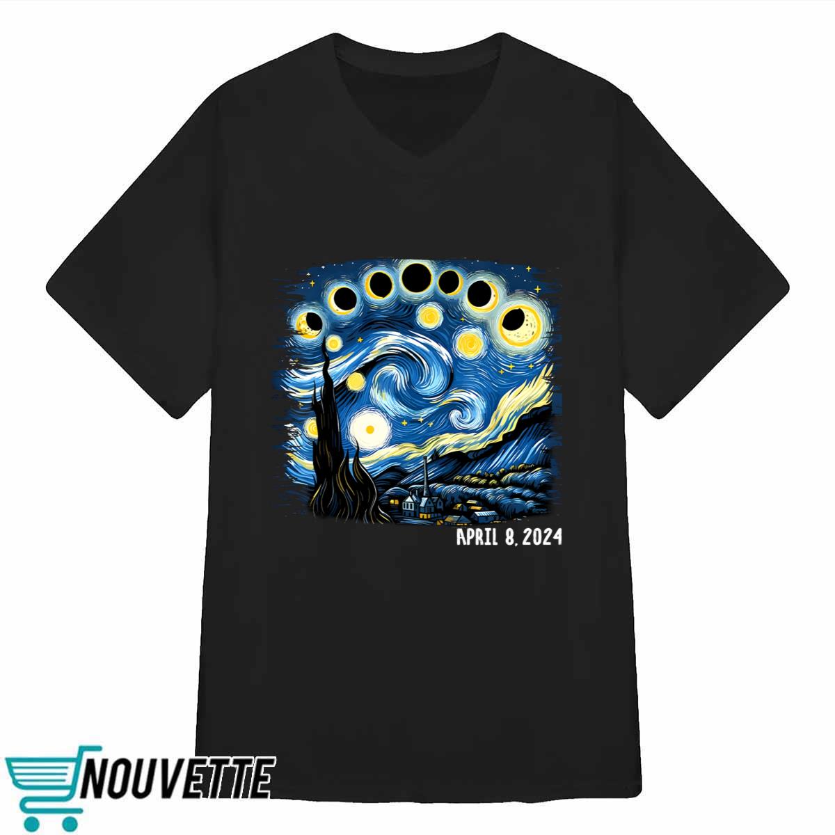 Women’S Van Gogh Total Solar Eclipse 2024 Shirt Women’S Van Gogh Total Solar Eclipse 2024 Shirt