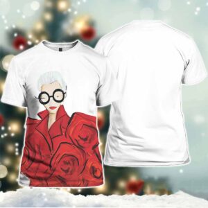 Women’s Iris Apfel Print V Neck Shirt