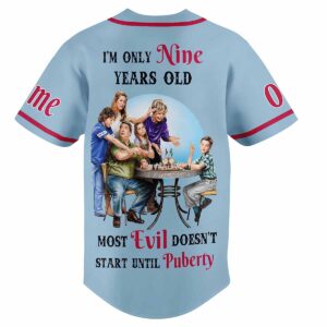 Young Sheldon Im Only Nine Years Old Most Evil Doesnt Start Until Puberty Custom Baseball Jersey 1 Young Sheldon I’m Only Nine Years Old Most Evil Doesn’t Start Until Puberty Custom Baseball Jersey1