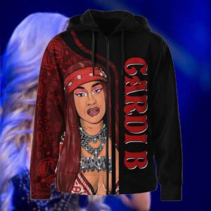 Cardi B Leave His Texts On Read Balls On Blue Hoodie