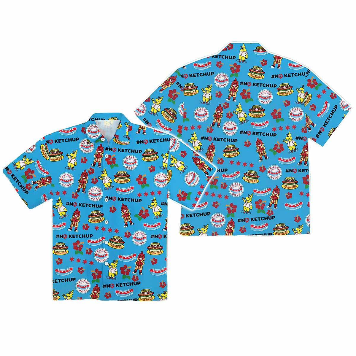 Chicago Dogs No Ketchup Hawaiian Shirt Giveaway 2024 Chicago Dogs No Ketchup Hawaiian Shirt Giveaway 2024