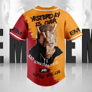 Eminem Yesterday Is Over Just Gonna Stand There And Watch You Lie Baseball Jersey3