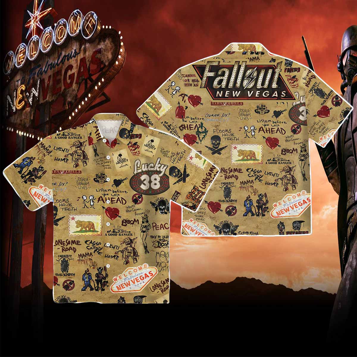 Fallout New Vegas Hawaiian Shirt Fallout New Vegas Hawaiian Shirt