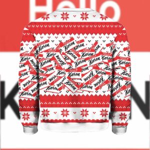Hello My Name Is Karen Ugly Christmas Sweater1