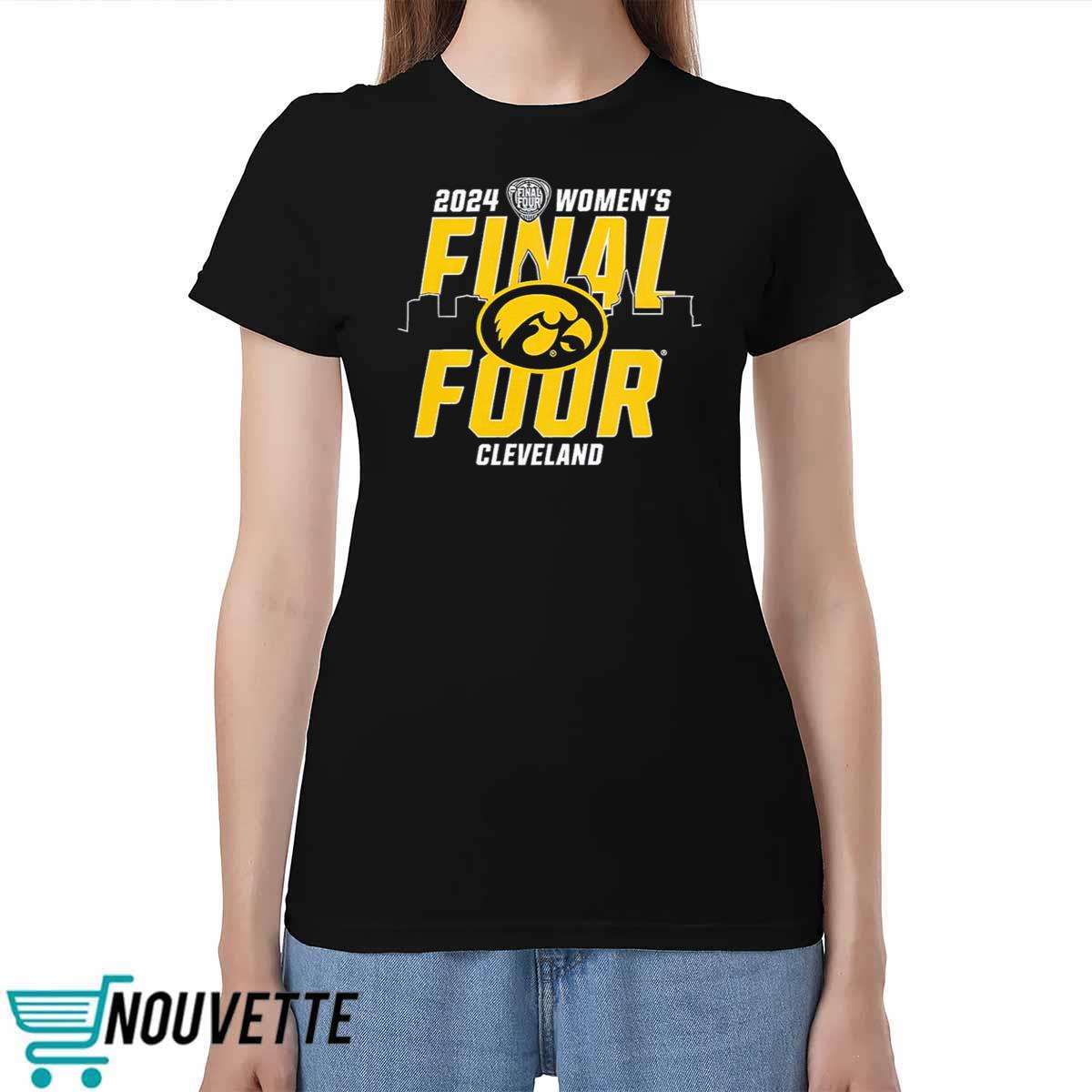Iowa Hawkeyes Women’s Basketball 2024 Final Four Skyline Shirt Iowa Hawkeyes Womens Basketball 2024 Final Four Skyline Shirt