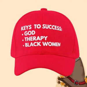Keys To Success God Therapy Black Woman Hat