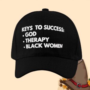 Keys To Success God Therapy Black Woman Hat