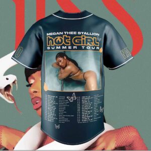 Megan Thee Stallion Hot Girl Summer Tour Custom Baseball Jersey 1 Megan Thee Stallion Hot Girl Summer Tour Custom Baseball Jersey