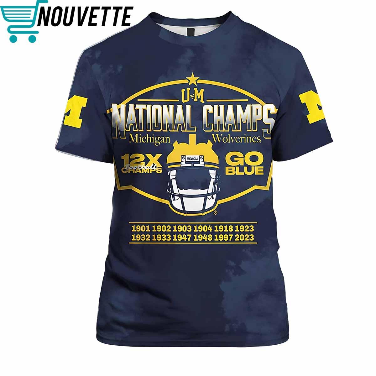 Michigan National Champs Go Blue Undefeated 2023 Perfect Season 3D Shirt Michigan National Champs Go Blue Undefeated 2023 Perfect Season 3D Shirt