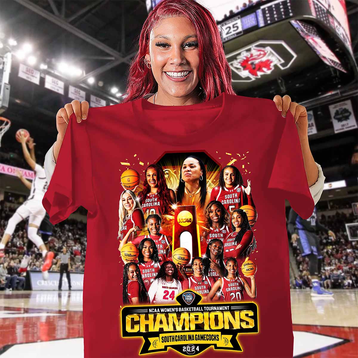 South Carolina Gamecocks Women's Basketball Tournatment Champions 2024 Shirt South Carolina Gamecocks Womens Basketball Tournament Champions 2024 Shirt