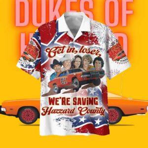 The Dukes Of Hazzard Get In Loser We’re Saving Hazzard County Hawaiian Shirt The Dukes Of Hazzard Get In Loser We’re Saving Hazzard County Hawaiian Shirt