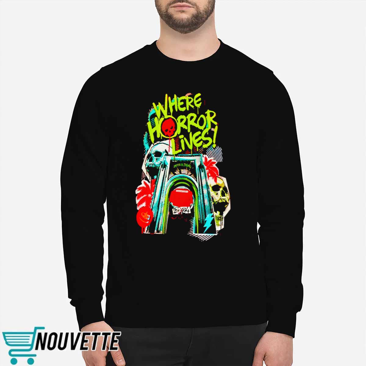 Where Horror Lives Halloween Horror Nights 2024 Shirt Where Horror Lives Halloween Horror Nights 2024 Shirt