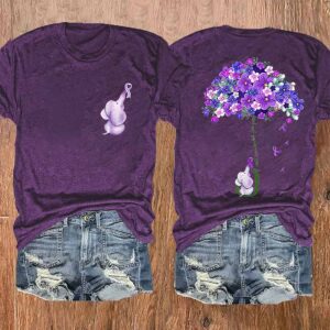 Women’s I Will Remember For You Dementia Alzheimer’s Disease Awareness Print T-Shirt