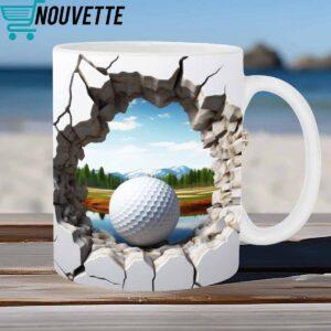 3D Golf Ball Lake Hole In A Wall Mug Wrap 3D Golf Ball Lake Hole In A Wall Mug Wrap