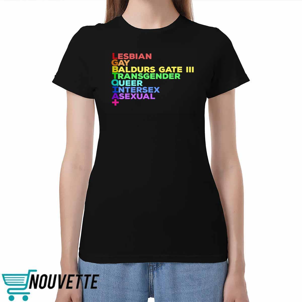 Lesbian Gay Baldurs Gate Transgender Queer Intersex Asexual Shirt Lesbian Gay Baldurs Gate Transgender Queer Intersex Asexual Shirt