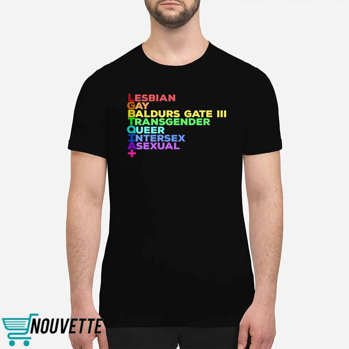 Lesbian Gay Baldurs Gate Transgender Queer Intersex Asexual Shirt Lesbian Gay Baldurs Gate Transgender Queer Intersex Asexual Shirt