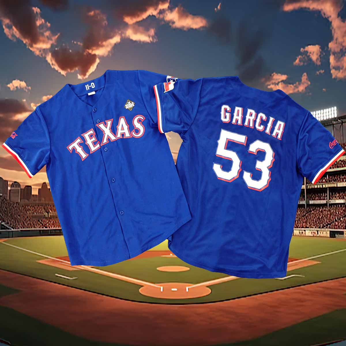 Rangers Adolis Garcia Replica Postseason Jersey 2024 Giveaway Rangers Adolis Garcia Postseason Jersey 2024 Giveaway
