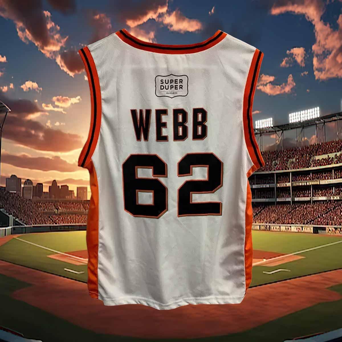 2024 SF Giants Logan Webb Basketball Jersey 2024 SF Giants Logan Webb Basketball Jersey