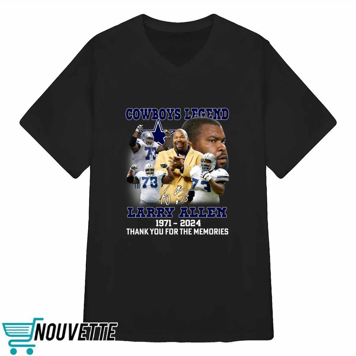 Cowboys Legend Larry Allen 1971 2024 Thank You For The Memories Shirt Cowboys Legend Larry Allen 1971 2024 Thank You For The Memories Shirt