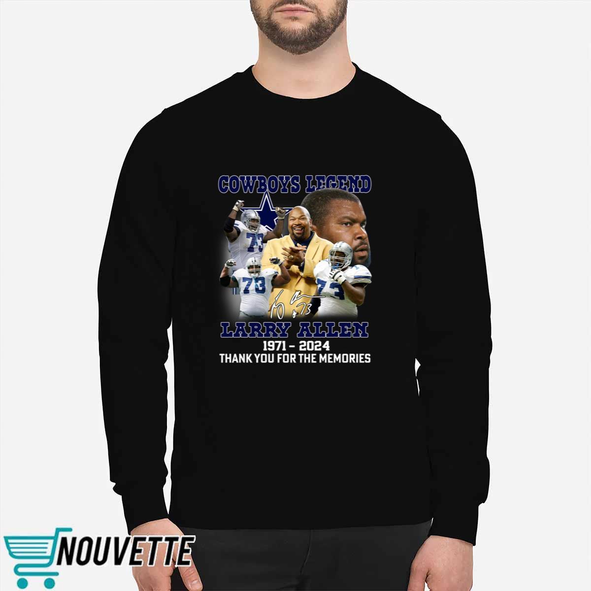 Cowboys Legend Larry Allen 1971 2024 Thank You For The Memories Shirt Cowboys Legend Larry Allen 1971 2024 Thank You For The Memories Shirt