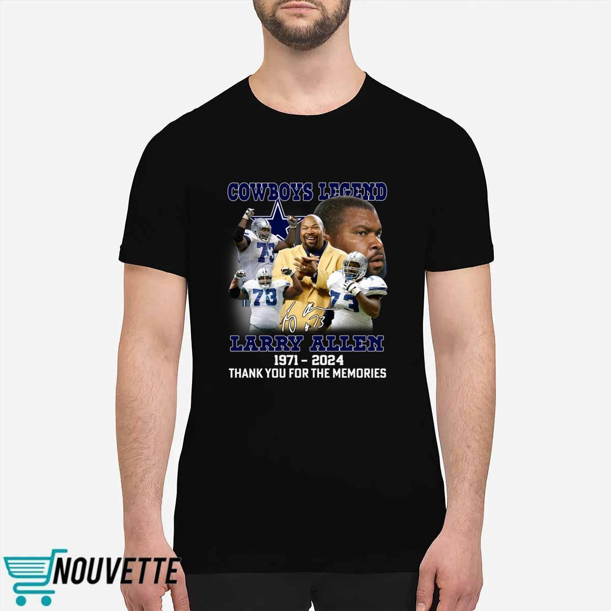 Cowboys Legend Larry Allen 1971 2024 Thank You For The Memories Shirt Cowboys Legend Larry Allen 1971 2024 Thank You For The Memories Shirt