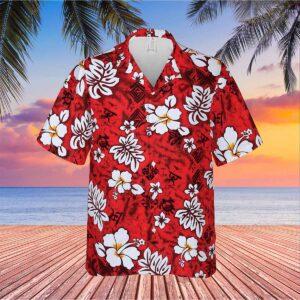 Flower Red Hawaiian Shirt