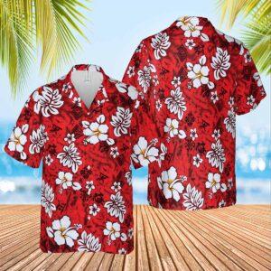 Flower Red Hawaiian Shirt