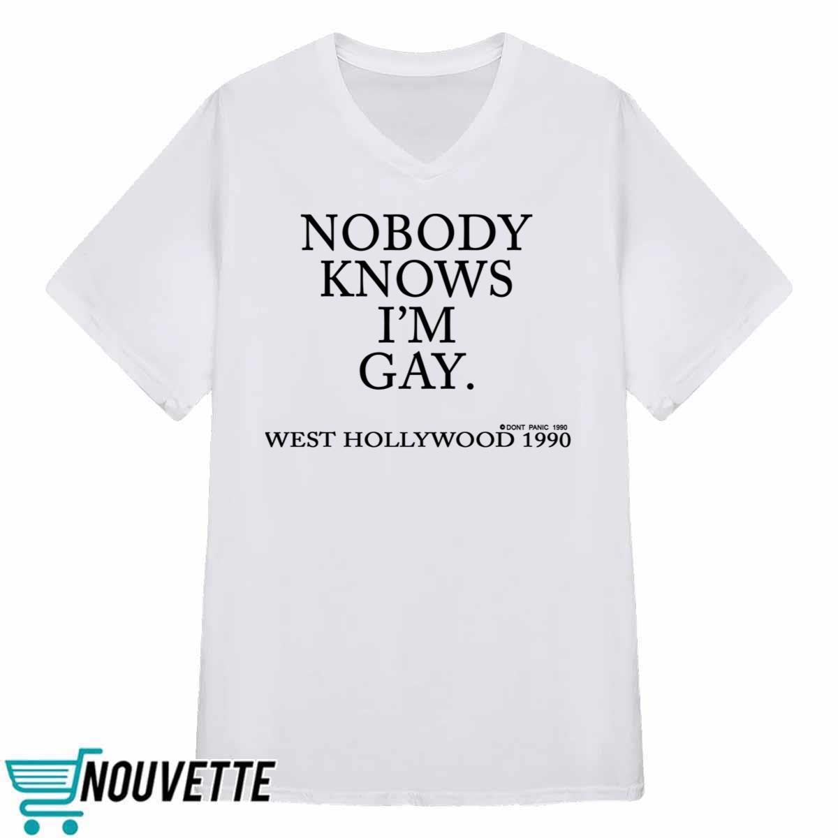 Nobody Knows I’m Gay West Hollywood 1990 shirt Nobody Knows I’m Gay West Hollywood 1990 shirt