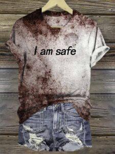 Blood I Am Safe Halloween Shirt Blood I Am Safe Halloween Shirt