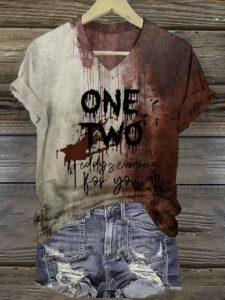 Bloody One Two Freddy’s Coming For You Halloween Shirt Bloody One Two Freddy’s Coming For You Halloween Shirt