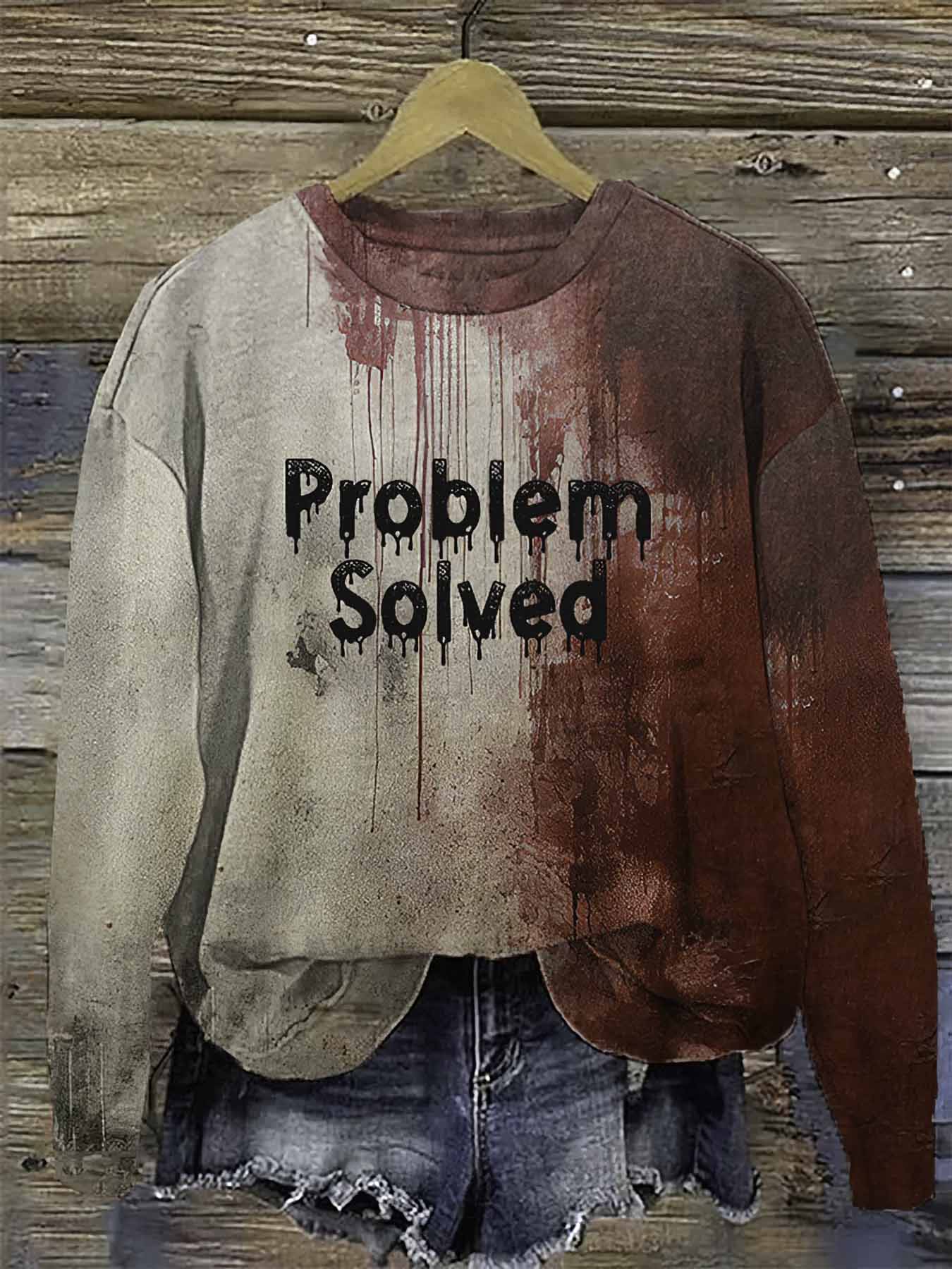 Bloody Problem Solved Halloween V Neck T Shirt Bloody Problem Solved Halloween V Neck T Shirt