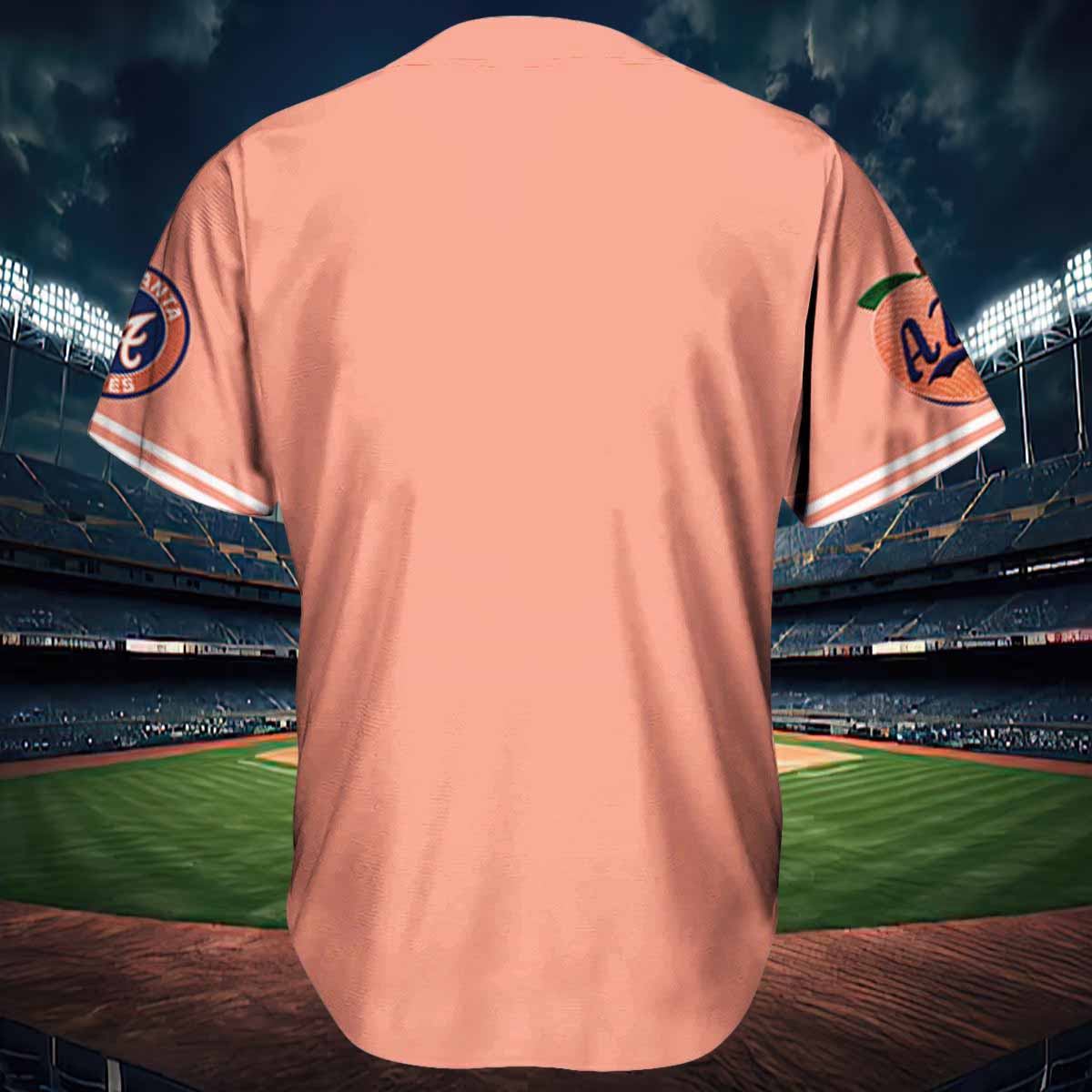 Braves The Big Peach Vapor Baseball Jersey Braves The Big Peach Vapor Baseball Jersey