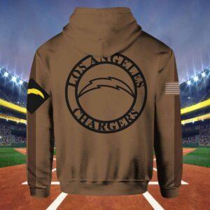 Chargers Salute To Service Veterans Day Brown Hoodie