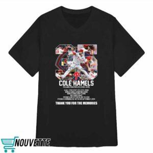 Cole Hamels Phillies 2006 2015 Thank You For The Memories Shirt