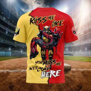 Deadpool Wolverine Kiss Me Like You Miss Me Wellcome Here Shirt