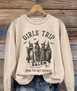 Girls Trip Salem Time To Get Wicked Halloween Shirt