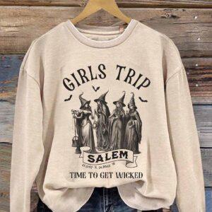 Girls Trip Salem Time To Get Wicked Halloween Shirt