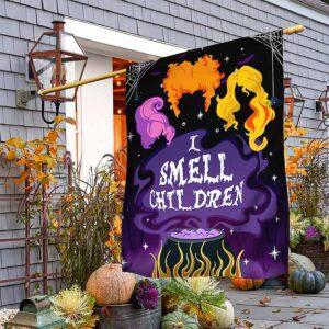 Hocus Pocus I Smell Children Halloween Flag
