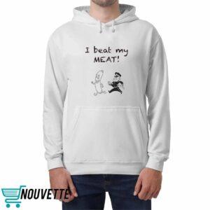 Hot Dog Running From Policeman I Beat My Meat Shirt