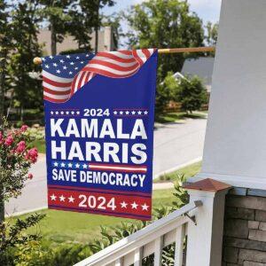 Kamala Harris Save Democracy 2024 Flag Kamala Harris Save Democracy 2024 Flag