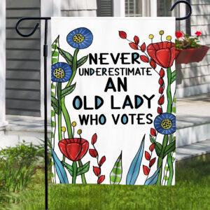 Never Underestimate An Old Lady Who Votes Flag